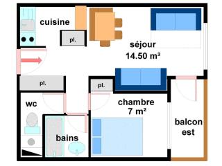 Appartement confortable à Val Cenis Lanslebourg, 300m des pistes, 5 personnes, balcon, casier à skis - FR-1-508-40 - Lanslebourg-Mont-Cenis - 5