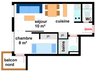 PPB011 Appartement 4 pers - Résidence au pied des pistes - FR-1-508-141 - Lanslevillard - 6