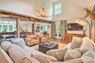 Deck with Fireplace Pet-Friendly Lake Lure Retreat - 0