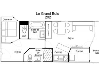 Appartement skis aux pieds à La Tania - 6 pers, 2 pièces cabine, balcon, proche commerces, navette - FR-1-182A-11 - Courchevel - 1