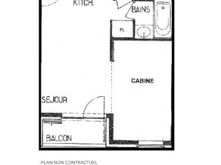 Studio 4 pers. Les Menuires - balcon, casier à skis, ascenseur - FR-1-452-159 - Les Menuires - 5