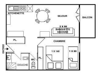 Appartement cosy 2 pièces, 5 personnes, balcon - Les Saisies - FR-1-594-85 - Hauteluce - 8