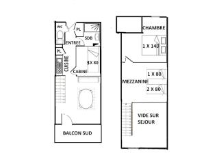 Appartement 2 pièces cabine 8 personnes, balcon sud, central aux Saisies - FR-1-594-50 - Hauteluce - 9