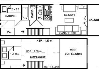 Studio Cabine Mezzanine aux Saisies - Centre Station, Balcon Sud, 4 Pers, 2 étoiles - FR-1-594-100 - Hauteluce - 8