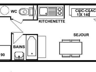 Studio cabine aux Saisies, 4 pers, proche centre, balcon - FR-1-594-123 - Hauteluce - 8