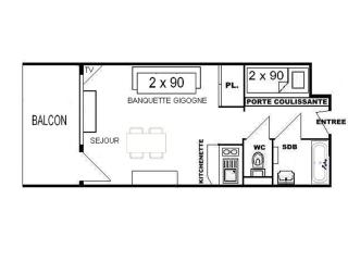 Studio cosy 4 pers avec balcon, centre Les Saisies - FR-1-594-196 - Hauteluce - 8