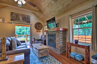 Deck and Hot Tub Bryson City Riverfront Cabin! - Bryson City - 4