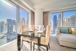 Overlooking Marina Canal Views from Living to Bedroom, The Address Residences, Dubai Marina by Deluxe Holiday Homes - 2