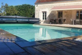 Longère avec Piscine Couverte Chauffée privative de Avril à Septembre - Luzillé - 0