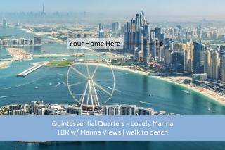 Lovely Marina 1BR w/ Marina Views and walk to beach - Dubai - 0