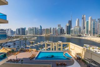 Daniels 1BR Business Bay Partial Burj Khalifa View - Dubai - 0