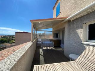 Magnifique maison vue sur la mer avec piscine commune à 600m de la plage - Fleury - 9