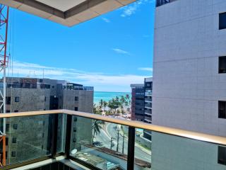 Maceio Ferias apto com varanda vista mar - Maceió - 0