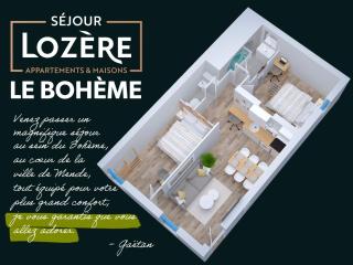 Le Bohème - Spa/Netflix/Wifi Fibre - Séjour Lozère - Mende - 6