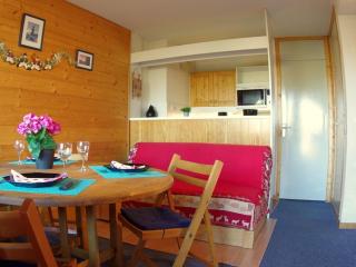 Studio cabine chaleureux avec terrasse, proche pistes - 4 pers, animaux OK, parking en option - FR-1-291-772 - Valmorel - 4
