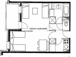 Studio divisible avec balcon, animaux acceptés, Valmorel - FR-1-291-769 - 4
