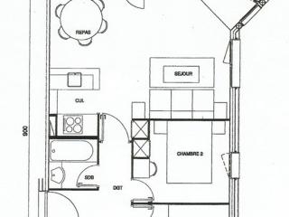 Appartement 3 pièces avec balcon, animaux admis, parking. 7 couchages, Hameau de la Forêt - FR-1-291-776 - Valmorel - 2