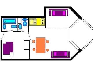 Studio-cabine+coin nuit 6 pers. à Vars Les Claux, balcon, proche pistes et commerces - FR-1-330B-106 - 1
