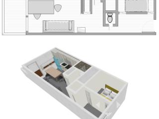Studio moderne avec parking couvert à 10 min du centre, balcon Sud/Est, non-fumeur, animaux acceptés - FR-1-694-191 - Val dʼIsère - 9