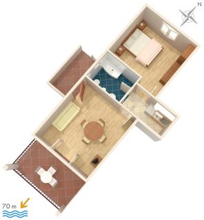 Apartments by the sea Orebic, Peljesac - 10436 - 1