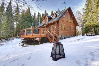 Family Friendly Private Log Home 6 Person Remote Work Breathtaking Mountain Views Versant Nord - 0