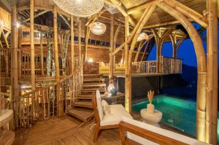 Cliffside Bamboo Treehouse with Heated Pool and View - 3