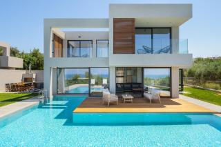 pirgos-villas, Avra & Ostria villa, Heated pool , amazing sea view - Maleme - 9