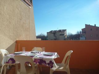 Appartement proche plage avec terrasse, 6 couchages, parking privé, Internet optionnel - FR-1-387-75 - Marseillan - 0
