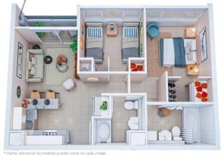 Dpto Equipado Condonominio Sector Puertas del Mar - 9