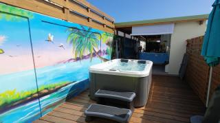 "Chez Claudia "charmant logement avec jacuzzi privatif en toute intimité sur belle terrasse extérieure en bois et piscine - 5