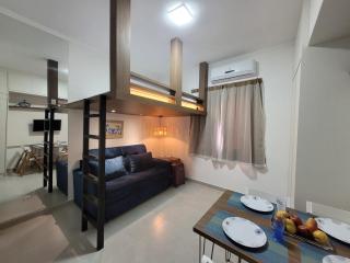 Apartamento Moderno à 70 m da Praia do Embaré ! Vista lateral ,Ar condicionado ,Wi-Fi ,Pet friendly! - Santos - 6