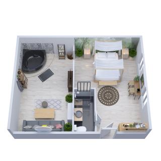 L'Evasion romantique en Amazonie, SPA, Écran cinéma, day use, Lit baldaquin - Évreux - 7