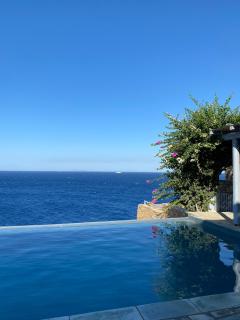 Waterfront villa "Afros" with a pool, direct access to the sea and a small beach - Koundouros - 0