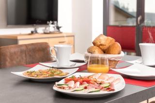 Ferienwohnung im Chaletstil Sonnenidyll 51 qm Wellness Fitness Sauna Bergrödelhof - 4