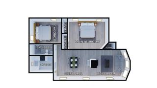 Sleeps 5 near ferry, train to Boston and downtown -2br apartment - 4