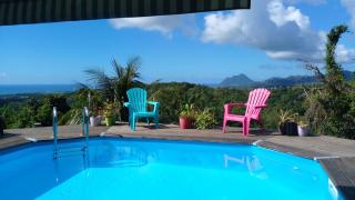 Chambre chez l'habitant avec piscine privative et vue panoramique sur la mer des caraïbes - Desmarinières - 6