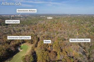 Large Luxury House, 4 King Beds & 21 Total, Hot Tub, Theater, Fireplace, Game Room, Ping-pong, Pool Table, Air Hockey, Arcade, River, Big Kitchen, Nice Porch, Quiet, Good for Families and Large Groups, Near UGA Golf Course, Close to UGA & Stanford Stadium - Athens - 1