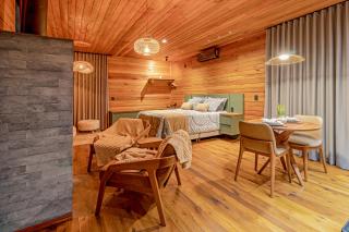 Cabanas Alto Padrão com Jacuzzi, Lareira e cachoeira exclusiva - Urupema - 4