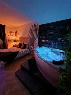 Escapade Mâconnaise Spa-Sauna-Ciel de pluie tropicale-Champagne Nuit Romantique - Mâcon - 8
