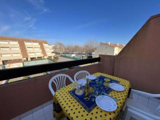 Appartement 4 couchages avec clim, terrasse, piscine et accès direct à la mer - FR-1-387-192 - Marseillan - 9