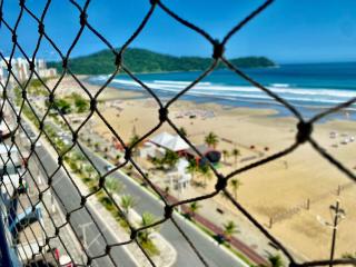 B082 - Luxo à Beira-Mar | 3 Suítes c/ Vista | Wi-Fi - Praia Grande - 0
