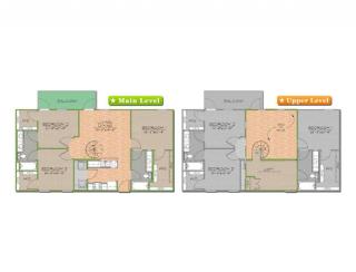Spiral Stairs to Loft Bedroom Balcony with Shade - Austin - 3