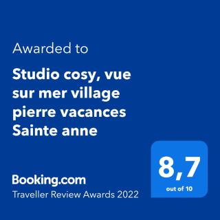 Studio cosy, vue sur mer villages vacances Sainte anne chèques vacances acceptés - 9