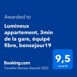 Lumineux appartement,3' de la gare, Terrasse, équipé fibre,bonsejour19 - Tulle - 5