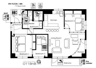 NK BLD4F Sapporo 3LDK 3BR 1 floor 1 room - Sapporo - 6