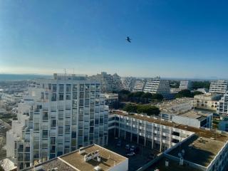 LE PANORAMIQUE, P2 vue sur mer, clim, centre ville, WIFI - La Grande-Motte - 9