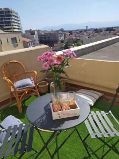 Canet-Plage TERRASSE SUD A 50M DE LA plage - 1
