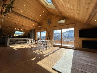 Splendide appartement style chalet classé 4 étoiles, terrasse face à la montagne - La Bresse - 0