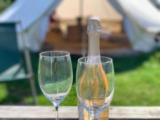 Home Farm Radnage Glamping Bell Tent 1, with Log Burner and Fire Pit - 3