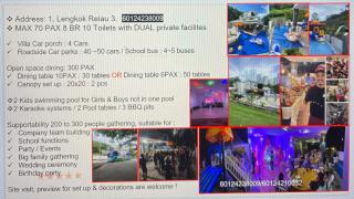 60PAX 9BR Villa Kids Swimming Pool, KTV, BBQ n Pool Tables near SPICE Arena Penang 9800 SQFT - Bayan Lepas - 9